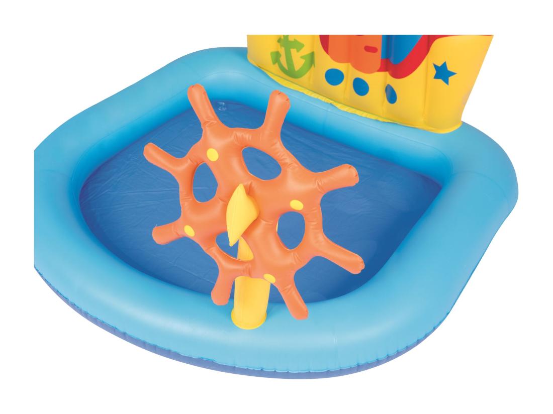Vente Unique Piscine Hors-sol Gonflable Pour Enfants Bestway Bateau Remorqueur 140x130x104 Cm