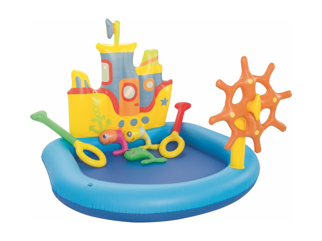 vente unique Piscine Hors-sol Gonflable pour Enfants Bestway Bateau Remorqueur 140x130x104 cm