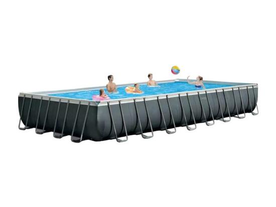 Vente Unique Piscine Hors-sol Rectangulaire 975x488x132 Intex Filtre Ref 26378 GILI