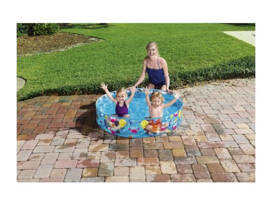 Vente Unique Piscine Hors Sol Ronde - 277 L - Fill'n'Fun - D 122 Cm X H 25 Cm