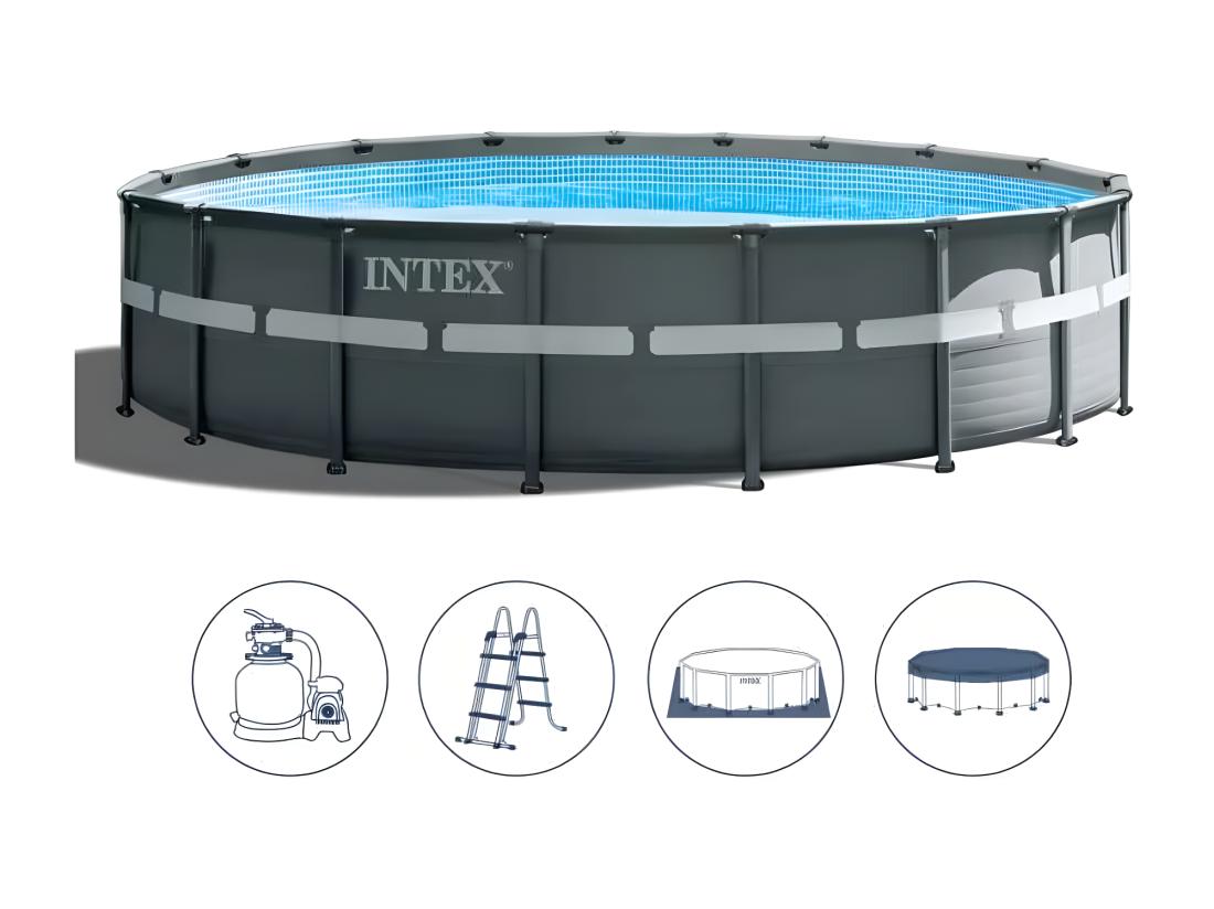Vente Unique Piscine Hors-sol Ronde 549x132 Intex RAJA