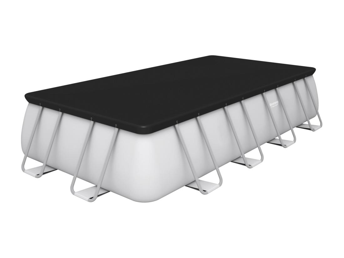 Vente Unique Piscine Hors-sol Tubulaire Bestway Power Steel 549x274x122 Cm Épurateur à Cartouche De 5 678 L/H Bâche Et Échelle