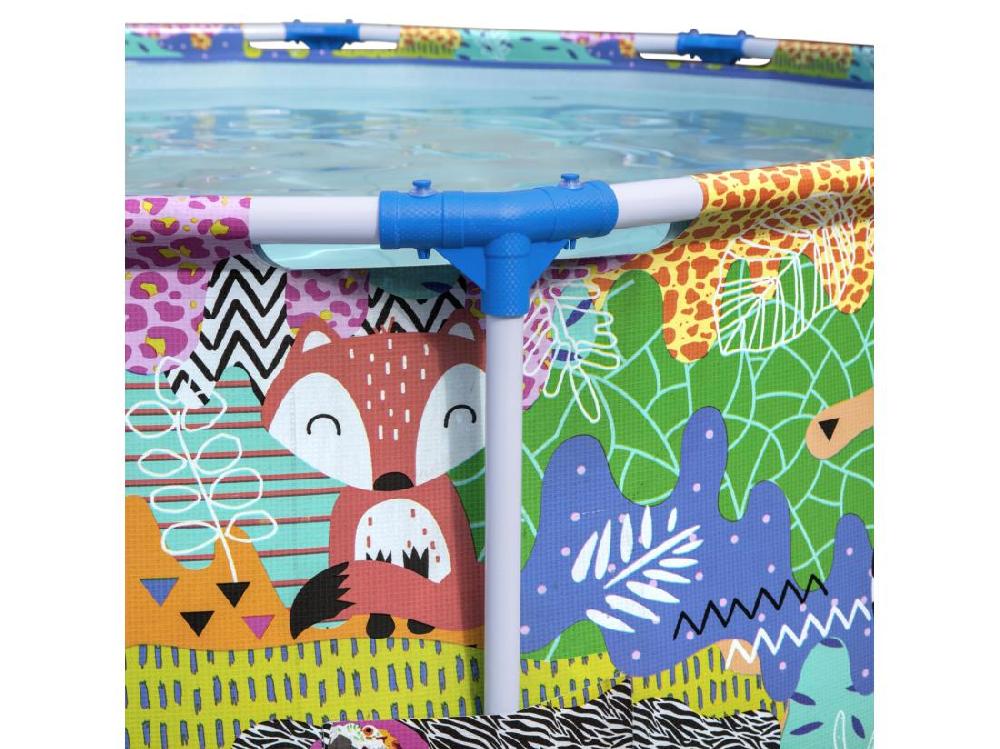 Vente Unique Piscine Hors-Sol Tubulaire Pour Enfants Bestway Steel Pro 274X66 Cm Design Animaux