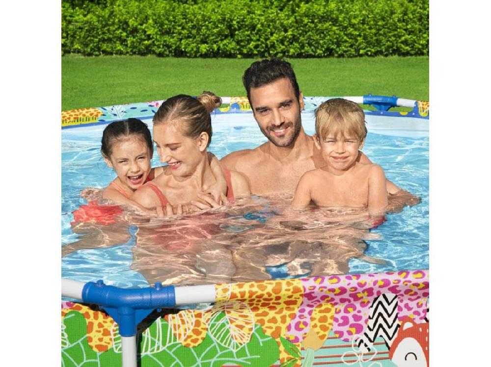 vente unique Piscine Hors-Sol Tubulaire pour Enfants Bestway Steel Pro 274X66 cm Design Animaux