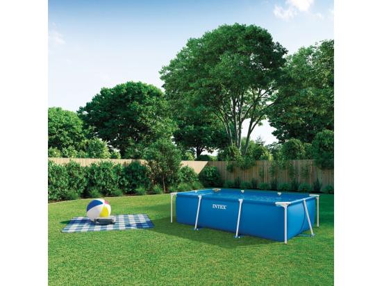 Vente Unique Piscine Hors-Sol Tubulaire Rectangulaire "Métal Frame" 300x200cm Bleu