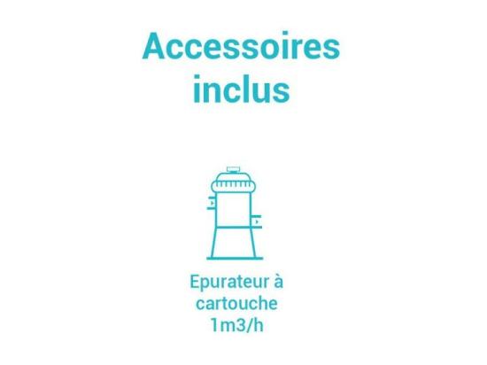 Vente Unique Piscine Hors-Sol Tubulaire Rectangulaire "Métal Frame" 300x200cm Bleu