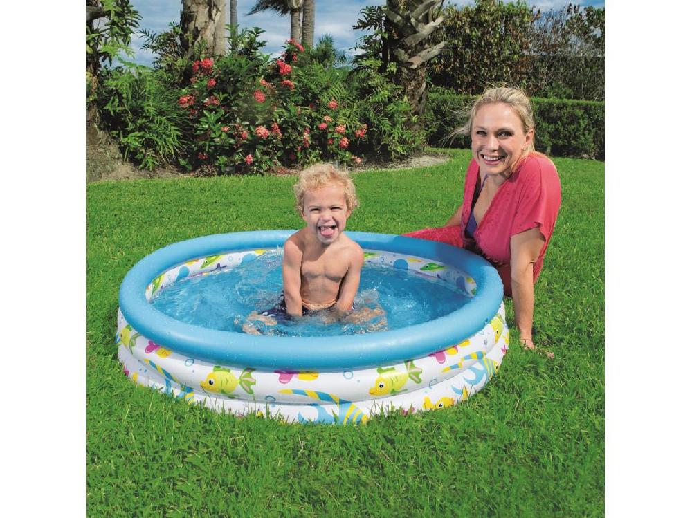 Vente Unique Piscine Ocean Life 3 Boudins - D 102 X H 25 Cm - Blanc