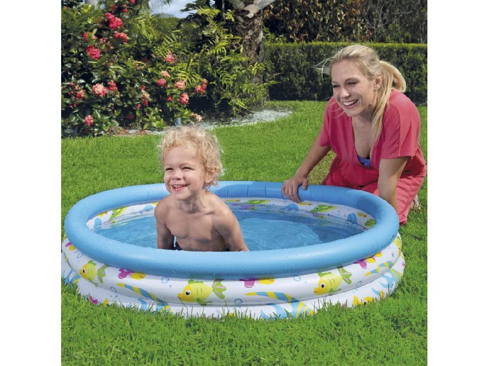 vente unique Piscine Ocean Life 3 boudins - D 102 x H 25 cm - Blanc