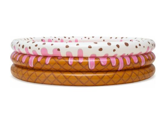 Vente Unique Piscine Pataugeoire 3 Anneaux Gonflables Ronde - Sundae Funday - 160 X 38 Cm