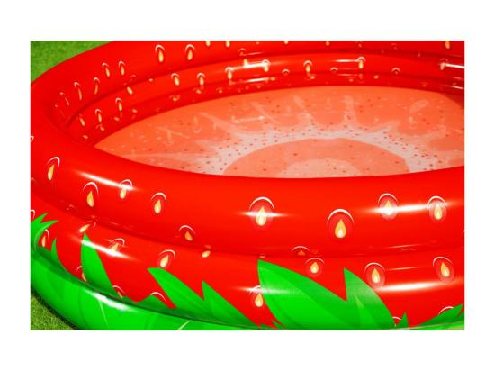 vente unique Piscine pataugeoire gonflable ronde fraise - Sweet Strawberry - 160 x 38 cm
