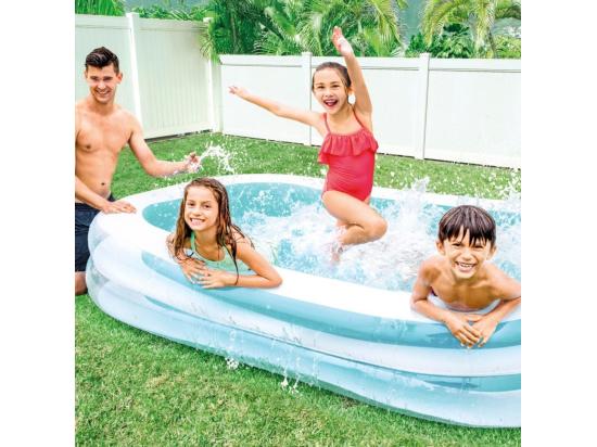 Vente Unique Piscine Rectangulaire 2 Anneaux 262x175x56cm 2 Chambre A Air. Intex