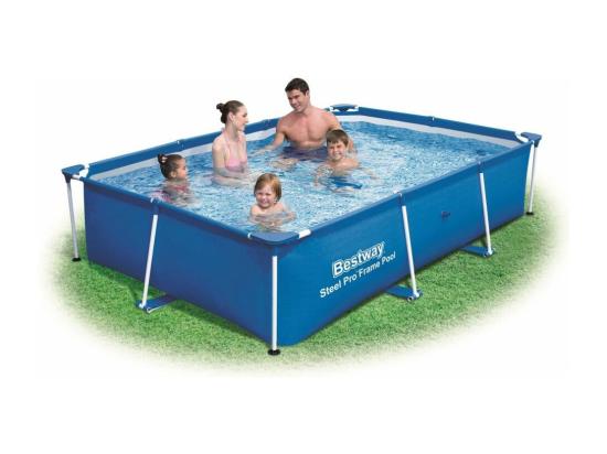 vente unique Piscine rectangulaire deluxe splash frame - 259 x 170 x 61 cm - Bleu