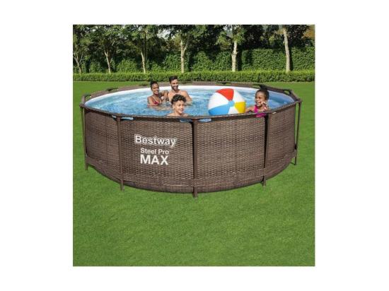 Vente Unique Piscine Ronde Hors Sol Tubulaire Bestway Avec Filtre - 366 X 100 Cm