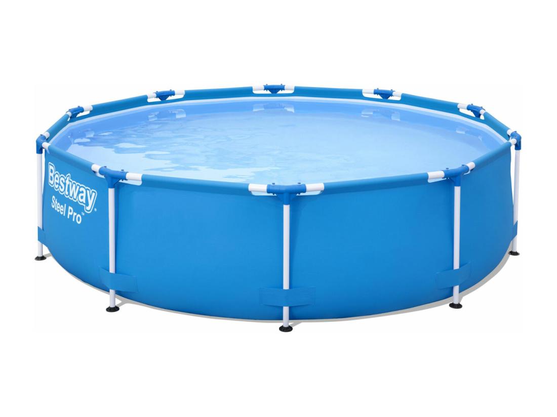 Vente Unique Piscine Ronde Steel Pro Frame - 305 X 76 Cm - Bleu