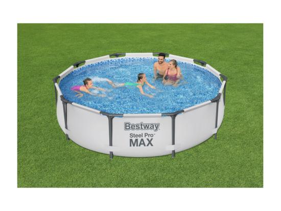 vente unique Piscine ronde steel pro max - 305 x 76 cm - Bleu