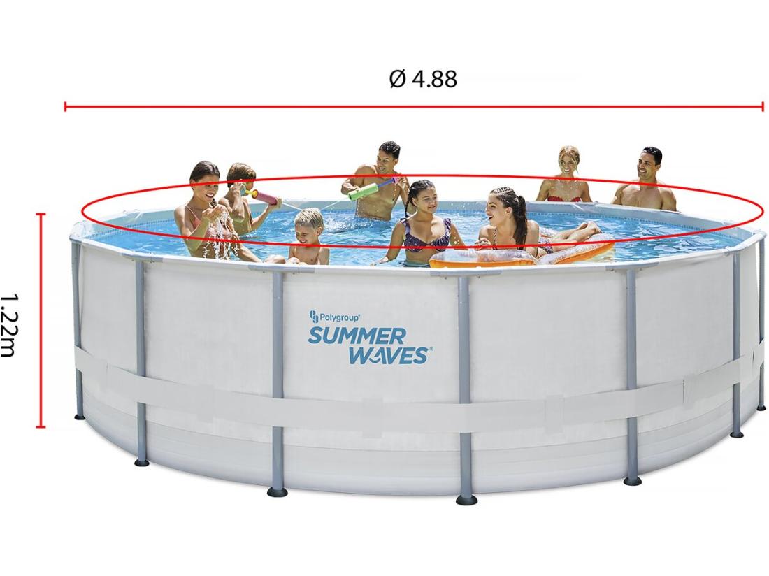 Vente Unique Piscine Tubulaire "Elite" - Ø 4.88 X 1.22 M