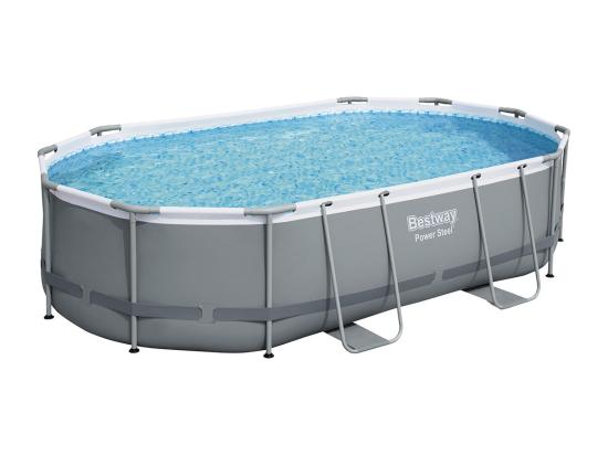 vente unique Piscine tubulaire Power Steel ovale 4 88 x 3 05 x1 07 m - Bestway