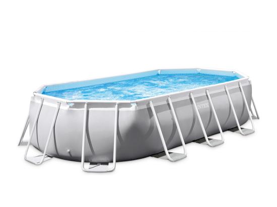vente unique Piscine tubulaire Prism Frame ovale 5 03 x 2 74 x 1 22 m - Intex