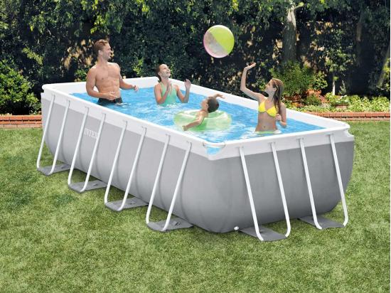 vente unique Piscine tubulaire Prism Frame rectangulaire 4 00 x 2 00 x 1 00 m - Intex