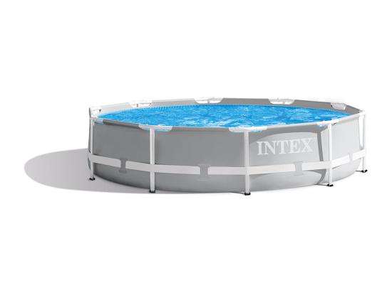 Vente Unique Piscine Tubulaire Prism Frame Ronde 3 05 X 0 76 M - Intex