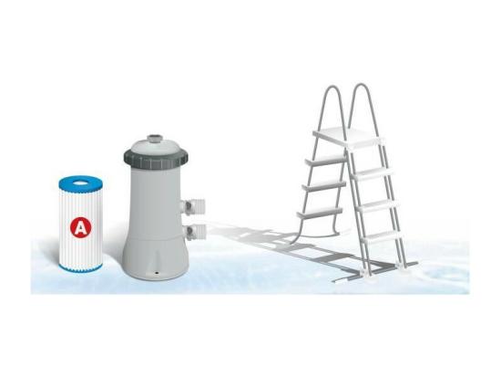 Vente Unique Piscine Tubulaire Prism Frame Ronde 3 66 X 1 22 M - Intex