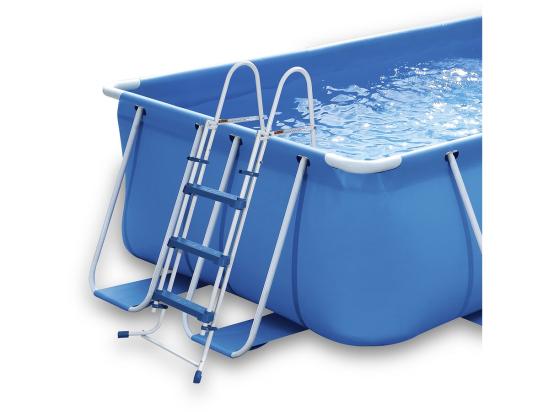 Vente Unique Piscine Tubulaire Rectangle- LUDO 1 - 4 X 2 X 1 M - Filtration à Cartouche