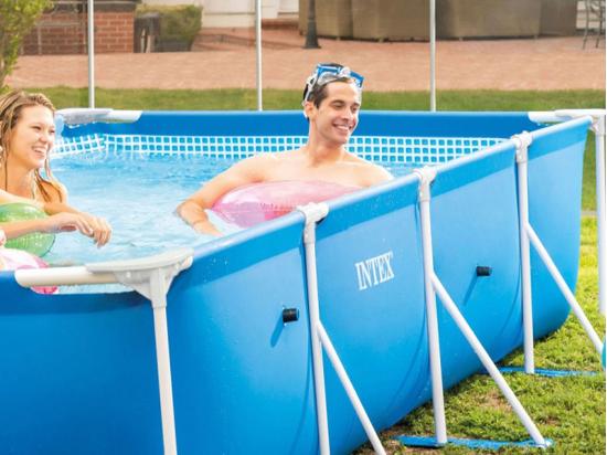 Vente Unique Piscine Tubulaire Rectangulaire 4 50 X 2 20 X 0 84 M - Intex