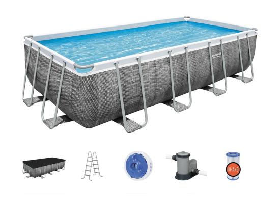 vente unique Piscine tubulaire rectangulaire Power Steel 5 49 x 2 74 x 1 22 m - Bestway