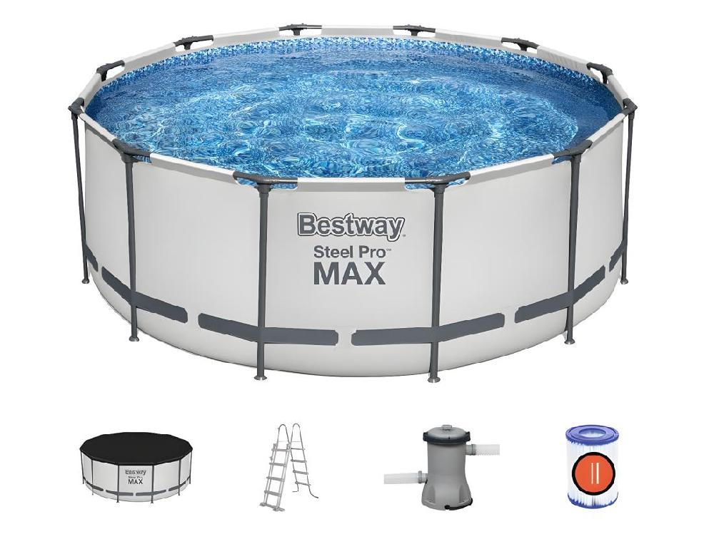 Vente Unique Piscine Tubulaire Steel Pro Max Ronde 3 66 X 1 22 M - Bestway