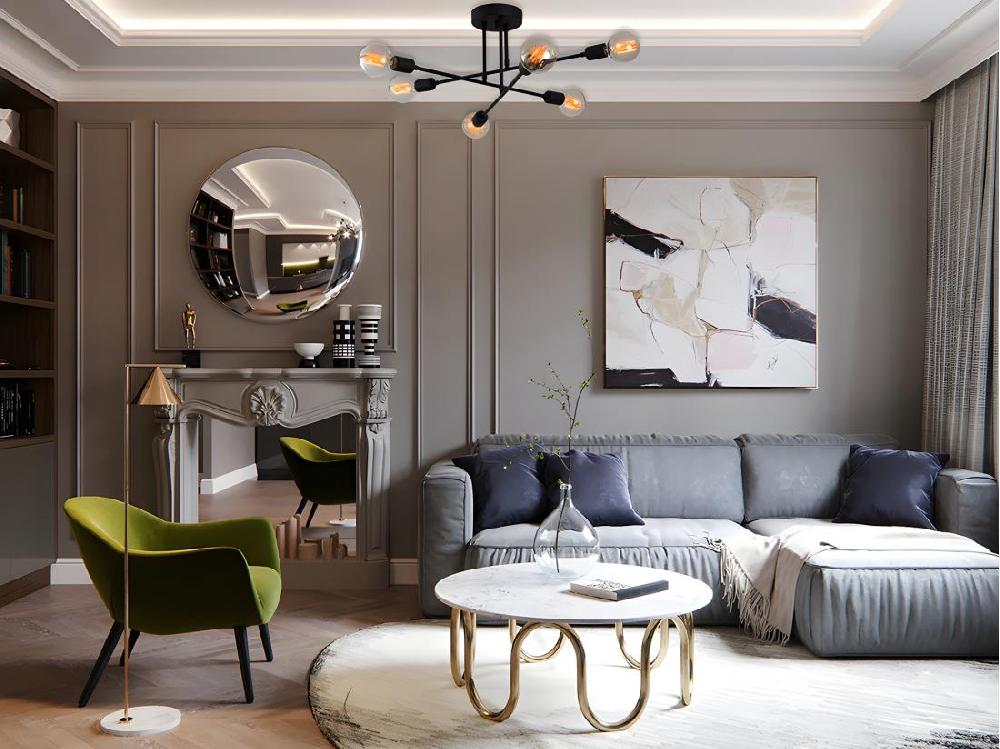 Vente Unique Plafonnier En Métal - 3 Bras - L. 64 Cm X H. 30 Cm - Noir - FLOWERA