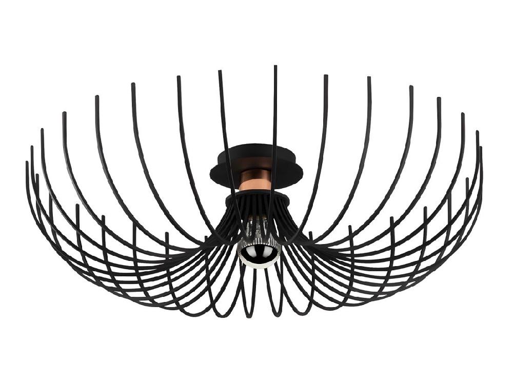 Vente Unique Plafonnier Filaire En Métal - D. 56 X H. 16 Cm - Noir - ASPENDOS