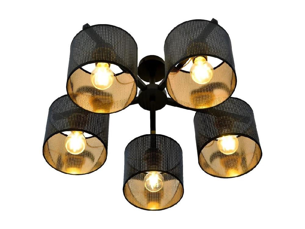 Vente Unique Plafonnier Jordan Noir 55x31x55 Cm EPIKASA