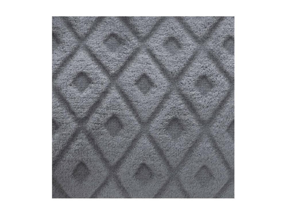 Vente Unique Plaid Gris Motif Losange En Relief 180 X 230 Cm