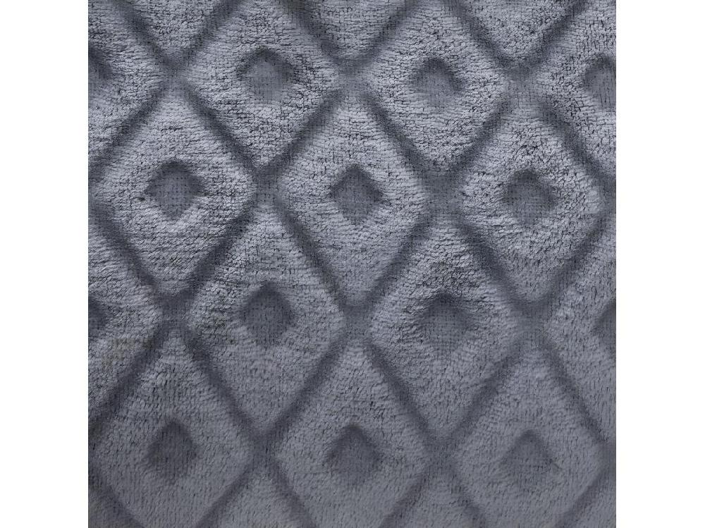 Vente Unique Plaid Gris Motif Losange En Relief 180 X 230 Cm
