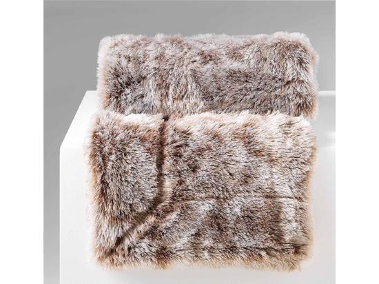 Vente Unique Plaid Imitation Fourrure "Antartic" 180x220cm Chocolat