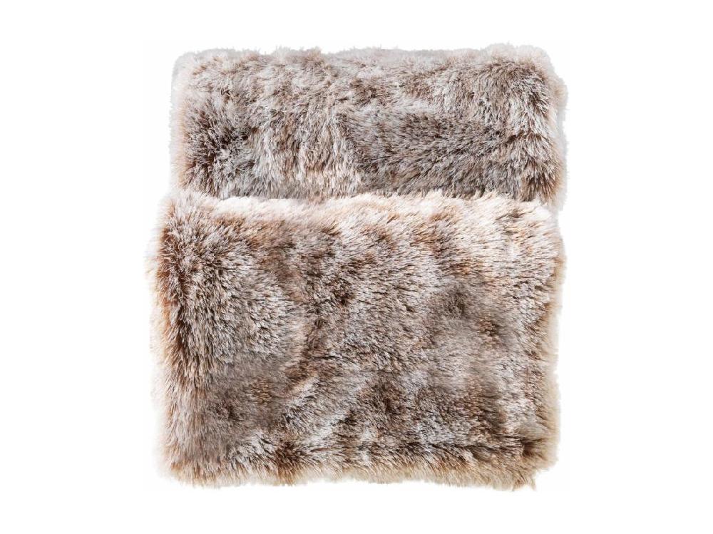 Vente Unique Plaid Imitation Fourrure "Antartic" 180x220cm Chocolat