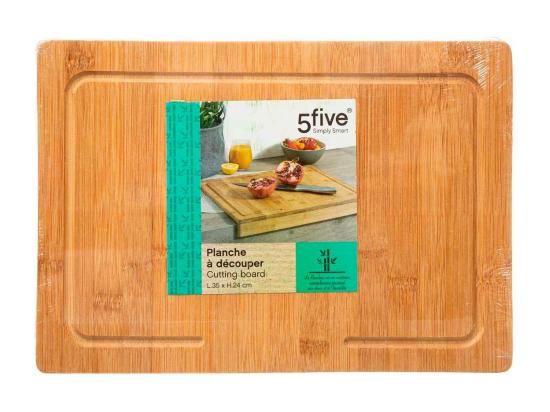 Vente Unique Planche à Découper Bambou "Rebord" 35cm Naturel