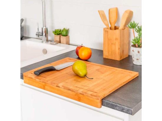 vente unique Planche à Découper Bambou "Rebord" 35cm Naturel