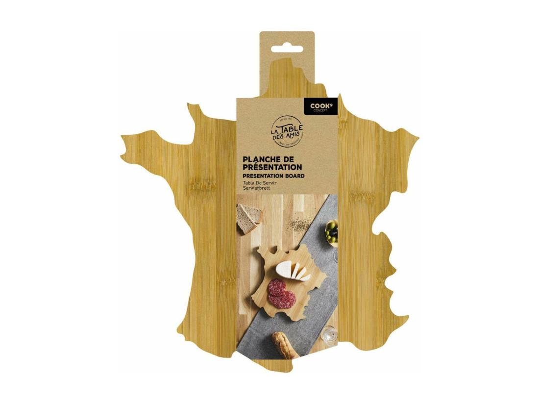 Vente Unique Planche De Présentation Bois "France" 31cm Naturel