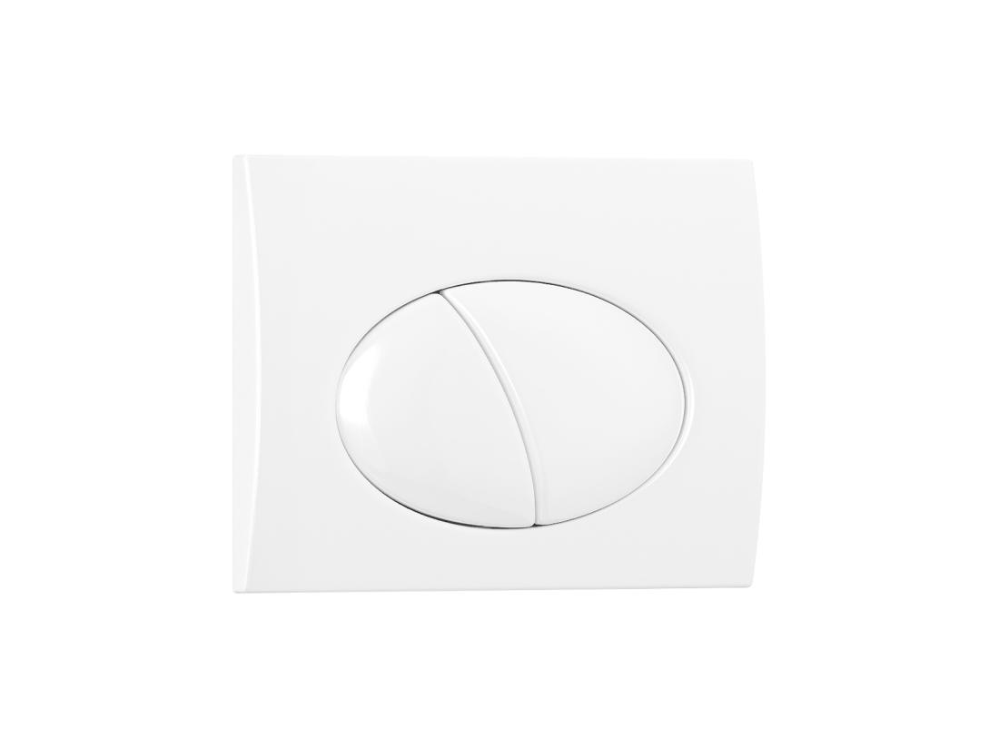 vente unique Plaque de commande pour WC avec double touche - Blanche - CERASUS