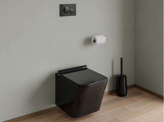 vente unique Plaque de commande pour WC avec double touche - Noir - OPULUS