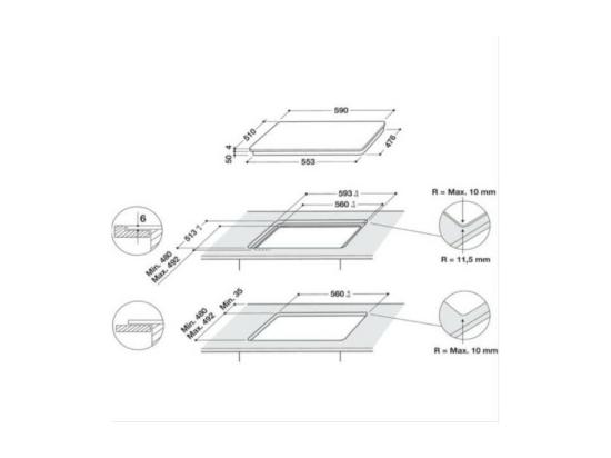 Vente Unique Plaque Induction WHIRLPOOL 7200W 60cm WSQ2160NE