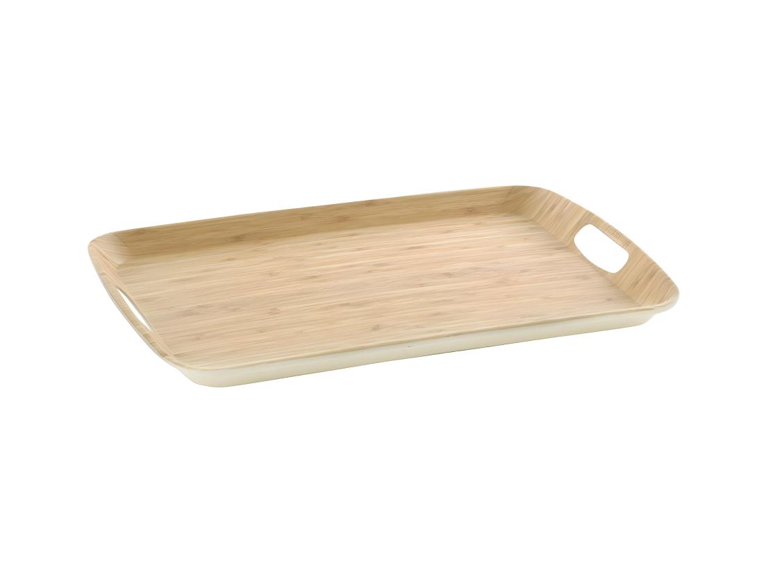 vente unique Plateau de service en Mélamine et Bambou 38 x 26 cm