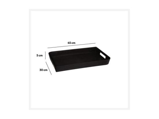 vente unique Plateau en Mélamine 45 x 30 cm Noir charbon