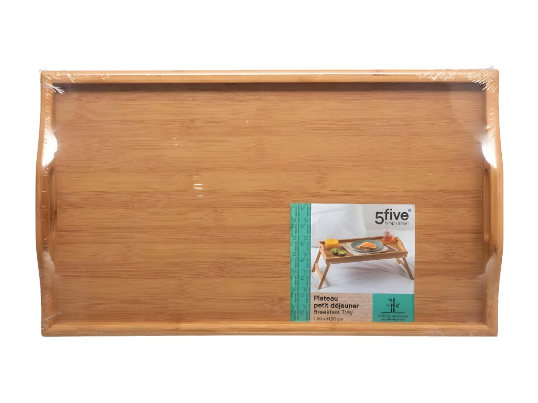Vente Unique Plateau TV & Petit Déjeuner "Bambou" 50cm Naturel
