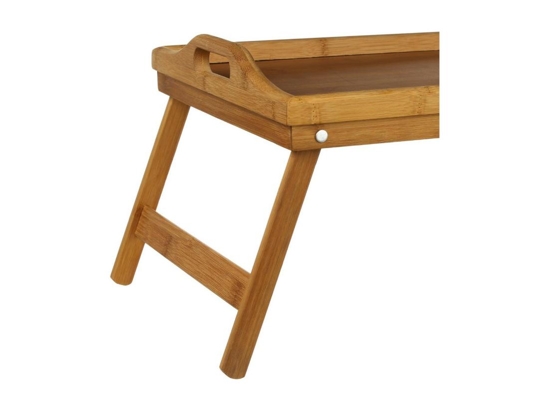 Vente Unique Plateau TV & Petit Déjeuner "Bambou" 50cm Naturel