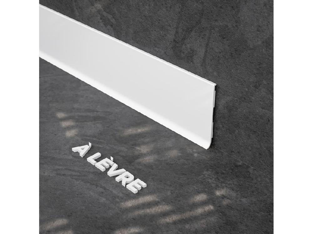 Vente Unique Plinthe à Lèvre PVC - Blanc - 1 M À L'unité