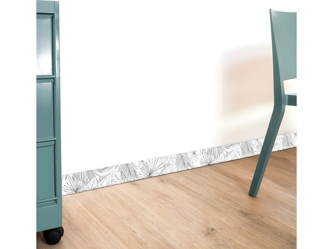 Vente Unique Plinthe PVC Lot De 10 L100xH. 8cm - Lämnar Svart - PVC