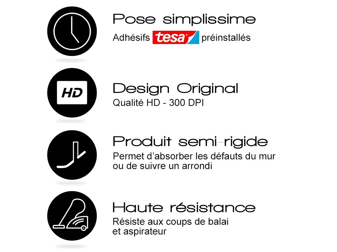 vente unique Plinthe PVC lot de 10 L100xH. 8cm - Lämnar Svart - PVC