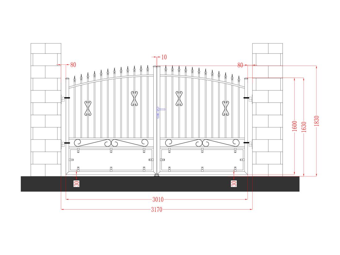 Vente Unique Portail Battant Aluminium Ajouré L317 X H183 Cm Noir NERBIS